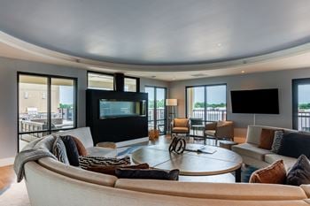 A living room filled with furniture and a flat screen tv